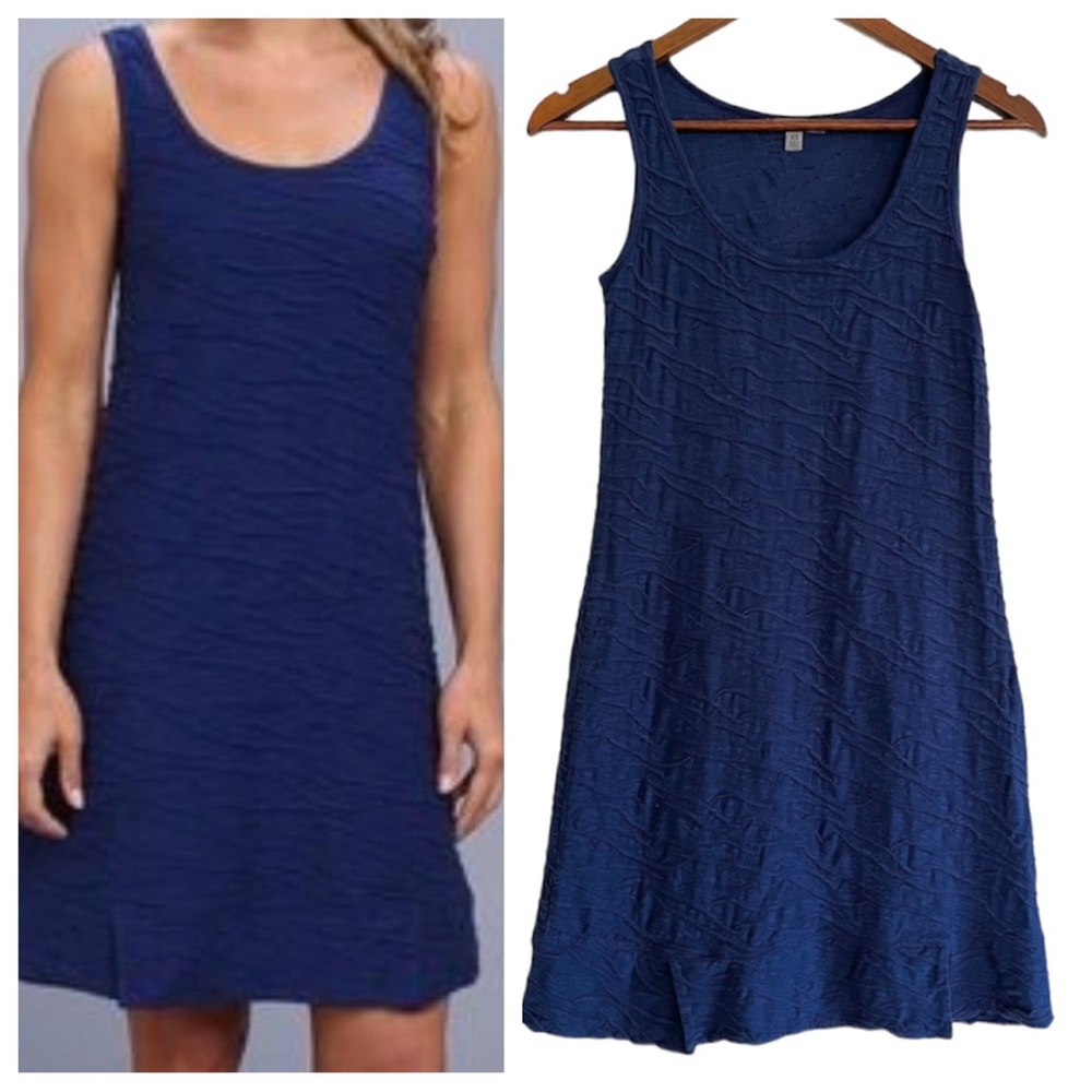 Horny Toad Samba Wave Tank Dress Cobalt Blue XS